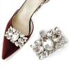 1PC Removable Rhinestones Shoe Clips Fashion High Heel Crystal Charm Buckle Bride Shoes Decoration Shoes Decorations