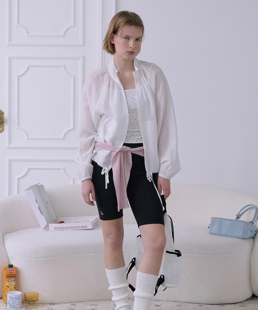 Afterhours Sheer Floral Summer Jacket (White)