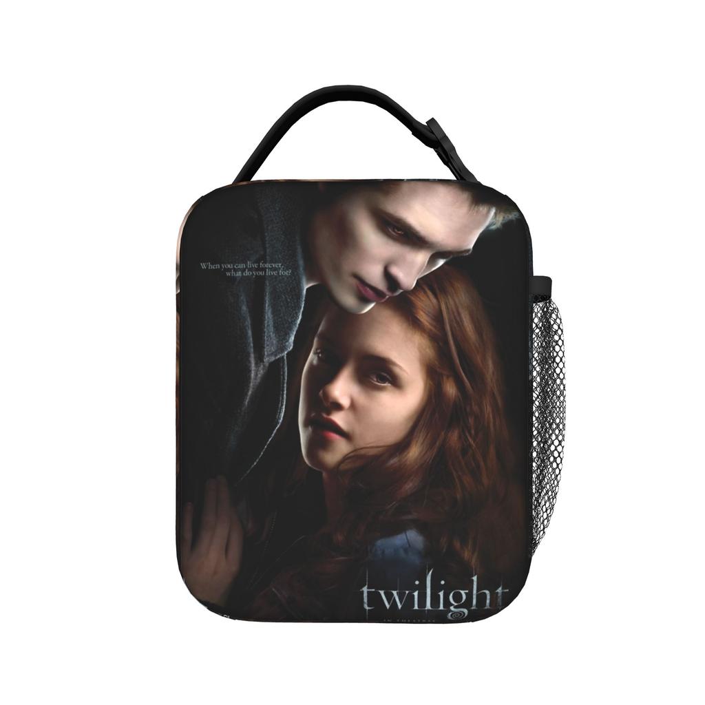 Twilight Bella Edward Insulated Lunch Bag Cooler Bag Lunch Container Robert Pattinson Lunch Box Tote Food Storage Bags Work