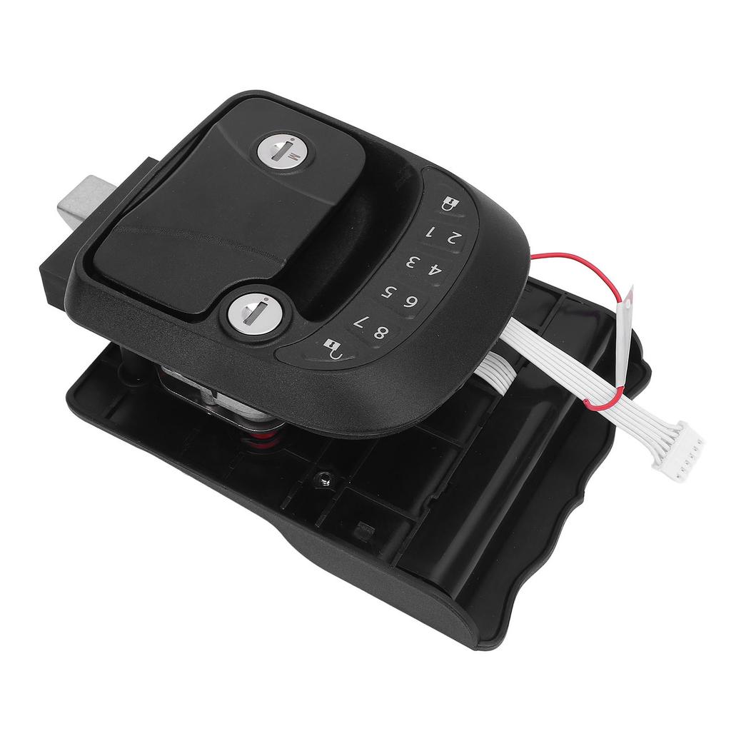 RV Door Lock Latch Keyless Entry Remote Control Keypad Zinc Alloy Trailer Door Latch for Trailers Motorhomes Left Side