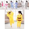 Hochwertiger Halloween Kinderpyjama Cosplay-Kostüm mit Pokemon Pikachu Drache Kuh Designs