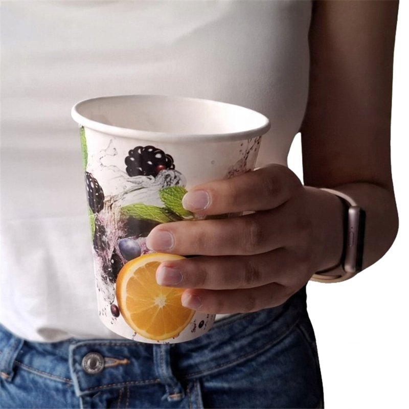 Fresh Mix Disposable Paper Cups For Cold Drinks