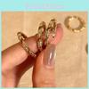 Exquisite Sparkling High-end Quality Adjustable Geometric Copper Ring For Women