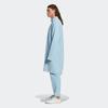 adidas V-Day Tunic Solid Color Stand Collar Loose Long Sleeve Mid-Length Sweatshirt Unisex Tops Blue HI6013