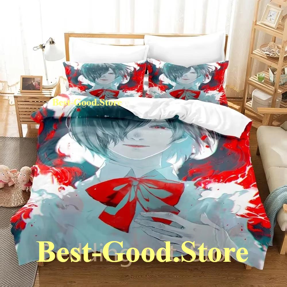 Tokyo Ghoul Touka Kirishima Bedding Set Single Twin Full Queen King Size Bed Set Adult Kid Bedroom Duvetcover Sets Anime Bed