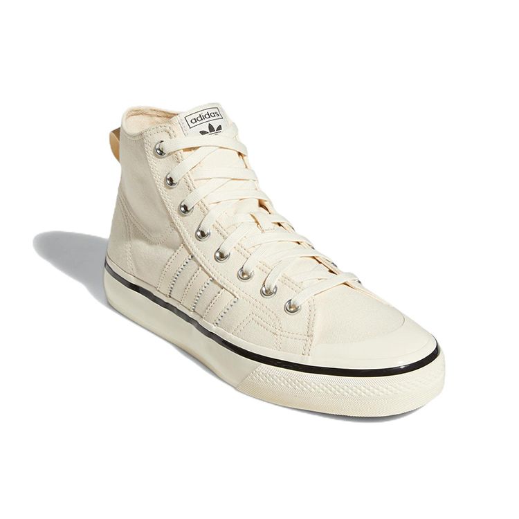 Adidas Nizza High RF 74 Ecru Tint Unisex Tenisky Krémová Krémově bílá Jádrově černá GX8347