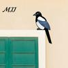 Creative Home Interior Accessory Bird Door Corner Sign, Cute Wooden Hanging Ornament for Frame Unique Desktop Cabinet, Shape Wall Art Home,