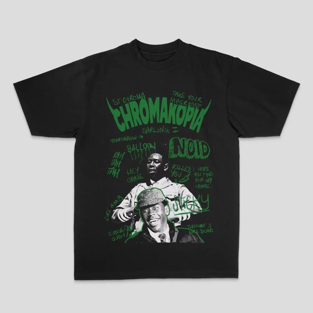 Summer Tyler The Cleator Herren Damen T-Shirt Creator Tyler Rap Hiphop American Street Print Direktsprüh Baumwoll Kurzarm T-Shirt