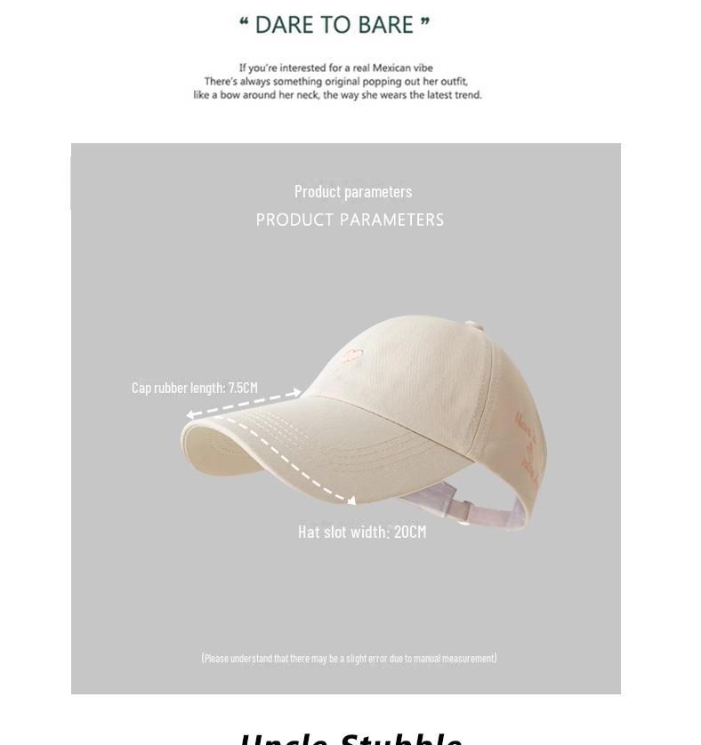 Women's Summer 2024 Ponytail Sun Hat: Open-Top Baseball Cap for Outdoor Sun Protection