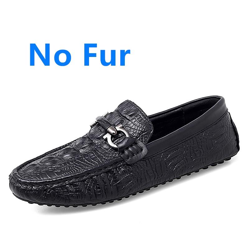 Chaussures de Mode pour Homme Cuir Véritable Mocassins à Enfiler pour Homme Marque Affaires Chaussures de Luxe Homme Décontracté Chaud Hiver Plates Fait Main