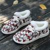 Fashion European and American Christmas Women's Shoes 2024 Autumn Winter New Printed Casual Velvet Warm Women's Cotton Shoes Platform