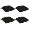 4 Piece Seat Cushions SOEST 4 Pcs 100percent Polyester Black