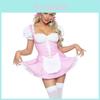 Spiel-Themen-Cosplay-Maid-Kostüm aus Polyesterstoff für Anime-Rollenspiele für Erwachsene