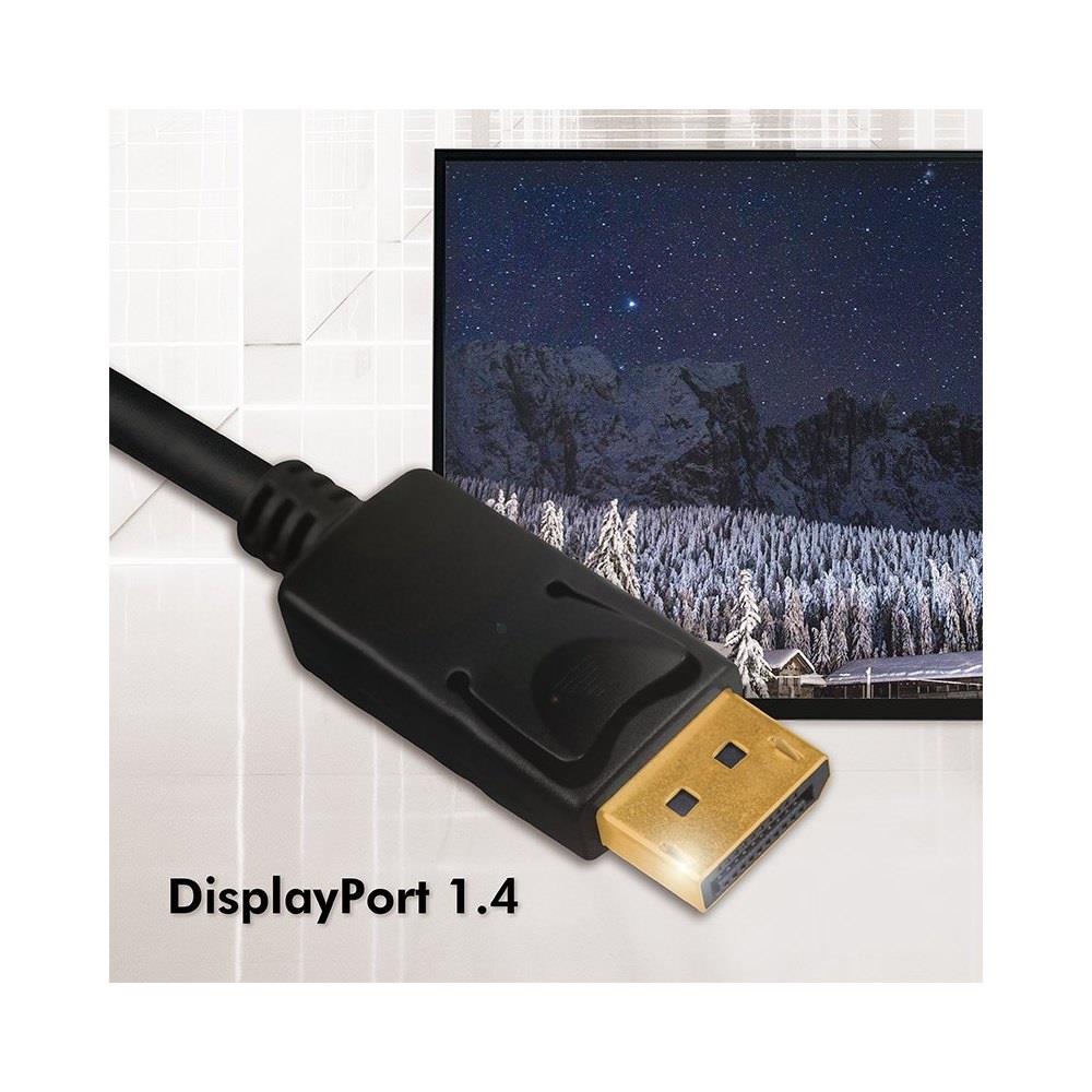 Kabel Techly DisplayPort 1.4 8K DP-DP M/M 2m schwarz