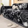 Black Chenille Sofa Cover Cloth Four Seasons Universal New Fabric Sofa Towel Full Cover Universal Anti-slip Blanket.