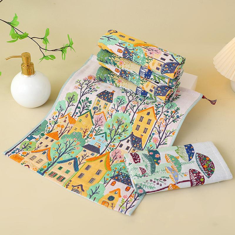 34X40Cm Large Hand Towels 4-Layer 100% Cotton Gauze Quick-Dry Dishcloths, Decorative Tea Towels For Kitchen & Bathroom