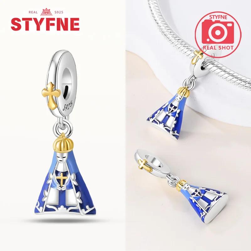 Brand New Copper Metal Authentic Original Our Lady The Virgin Charm Bead Component Bead Components Compatible With Bracelet High Quality Fine Jewelry
