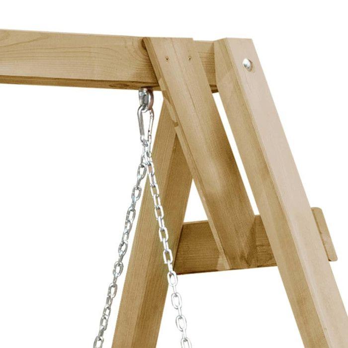 VidaXL Balancelle de jardin Bois de pin imprégné 205x150x157 cm