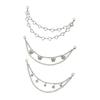 Handbag Charm Accessory Chain with Silver Tone Clip On Clasps and Layered Chain Accent for Commute and Daily Use