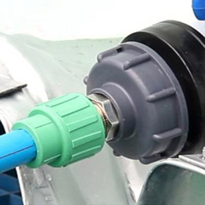 Blue Durable Ibc Water Ibc Tank Fitting S60X6 Thread To 1/2" 3/4" 1" Garden Hose Connector Ibc Tank Valve Replacement Adapter