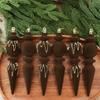Set mit 6 gerippten Weihnachtsbaum-Anhängern, 18 cm Hängende Auswahl mit texturierter Oberfläche für Kränze, Zuhause und Party-Dekoration