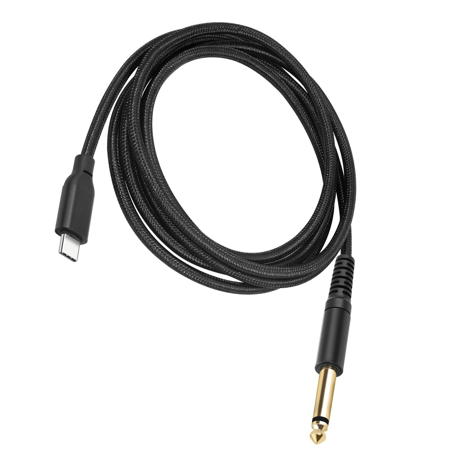 

Nylon Braided USB Type C to 6.35mm 1/4 inch Music Microphones Connectors Cable for Recording Studio Quality Sound