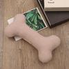 Giocattolo per Cani a Forma di Osso Morbido Riempito di Cotone Resistente al Morso con Suono Integrato Giocattolo Elastico da Masticare per Cani
