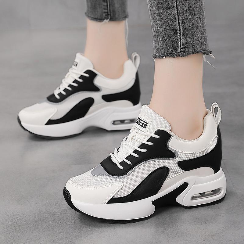Dad shoes women's shoes new autumn breathable versatile thick-soled inner height increase sports and leisure shoes real air cushion