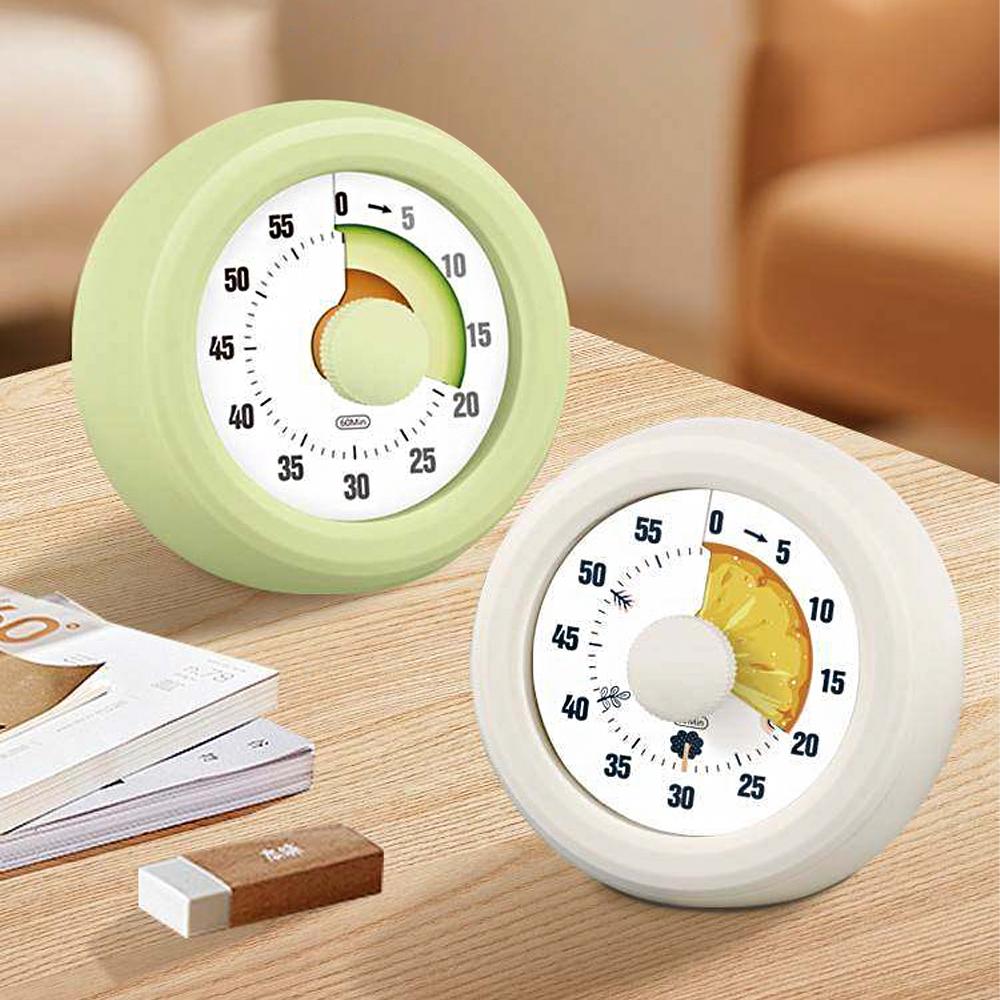 Round Visual Countdown Timer Fruit Pattern 60 Minute Time Management with Alarm Kids Study Classroom Kitchen Cooking Home Use3