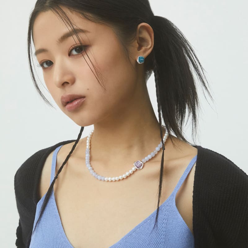 NEUF PIECE NEUF PIECE BLUE APATITE EARRINGS