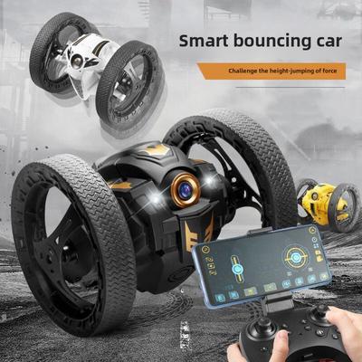 Nové skákací dálkové ovládání Stunt Car Toy Electric Bounce Chytré dálkové ovládání Auto Dětská hračka Dárek Mobilní telefon HD kamera LED Vysokorychlostní auto