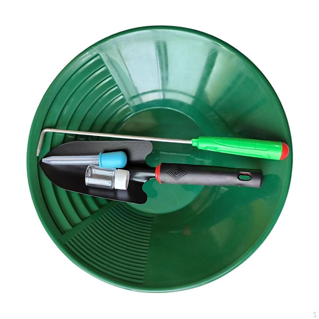 15 Inch Gold Panning Pan Collection Tool Beginners Outdoor Portable Surging Waters