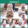 Cute Rabbit Plush Toy With Short Pile Fabric For Backpack Charm And Key Holder