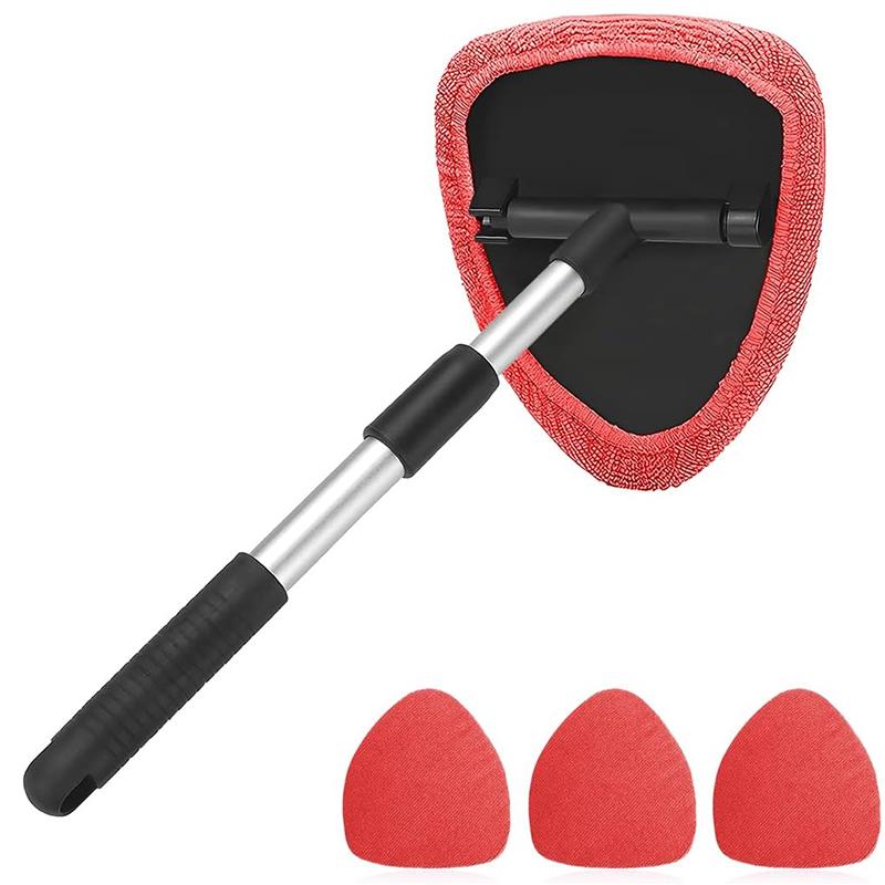 

Car Windshield Cleaner Microfiber Car Window Cleaning Brush With Washable Microfiber Pad Extendable Handle Car Wash Mop B