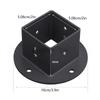 4PCS Solid Metal Fence Railing Brackets Square Base Strong Construction Secure Fencing Support All Weather Applications