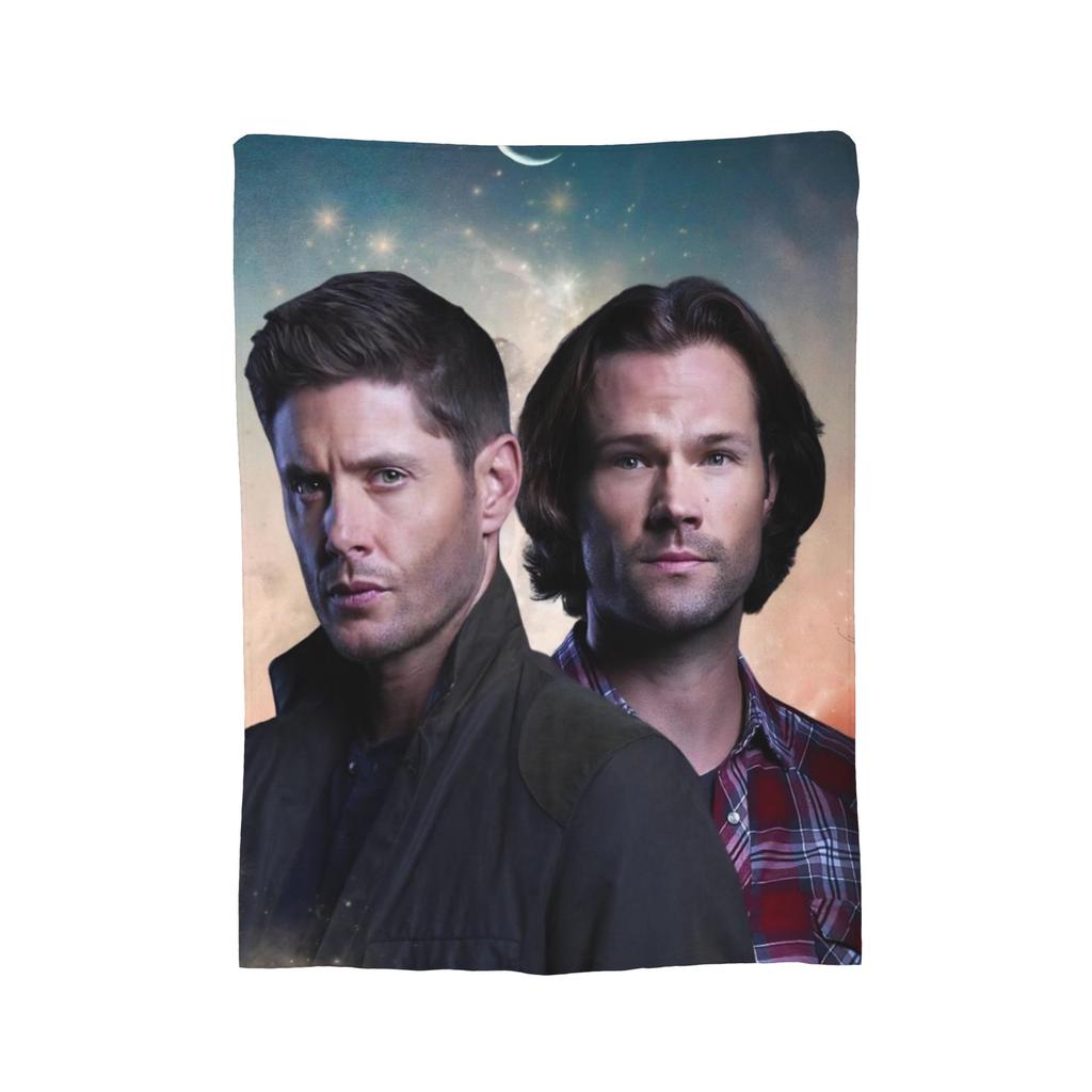 Supernatural Sam Winchester Blanket Fleece Spring/Autumn   Multifunction Soft Throw Blankets for Bed Couch Bedding Throws