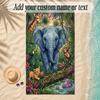 Animals Theme Soft Beach Towel Personalized Custom Name Text Towel Portable for Beach Pool Travel