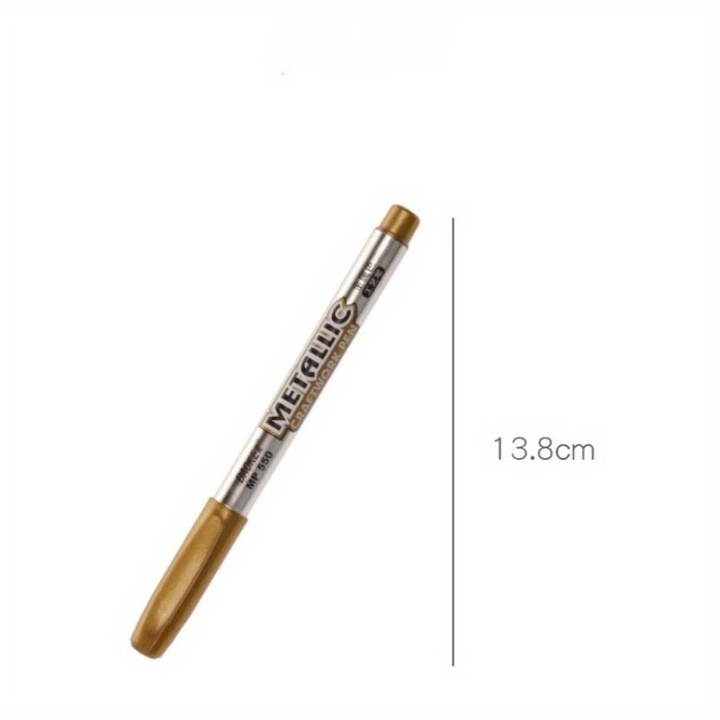 DIY Metal Waterproof Permanent Paint Marker Pens Manga Drawing Markers School Office Gold and Silver Pens