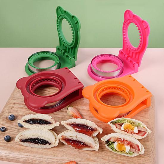Sandwich Cutter And Sealer 2-in-1 Round Sandwich Maker for School Lunch Boxes And Bento Boxes Boys Girls