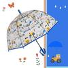 Transparent Long Handle Umbrella Easy Grip Hook Kids Umbrella Lightweight Dome Umbrella  Children