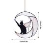 Stained Glass Cat Suncatchers Colorful Crystal Window Hangings Sun Catchers Pet Sympathy Gift Rainbow Maker Chain