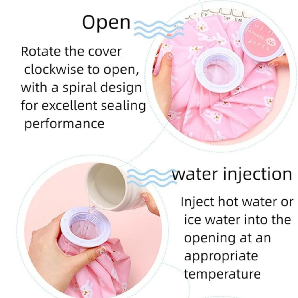 Cloth Ice Pack Pain Relief Folding Ice Pack Cartoon Reusable Leakproof Hot Water Bag Cold and Hot Compress Physiotherapy Bag