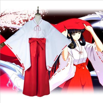 Kimono Cosplay di Kikyo: Costume Tradizionale da Miko per Role Play Anime Erotici