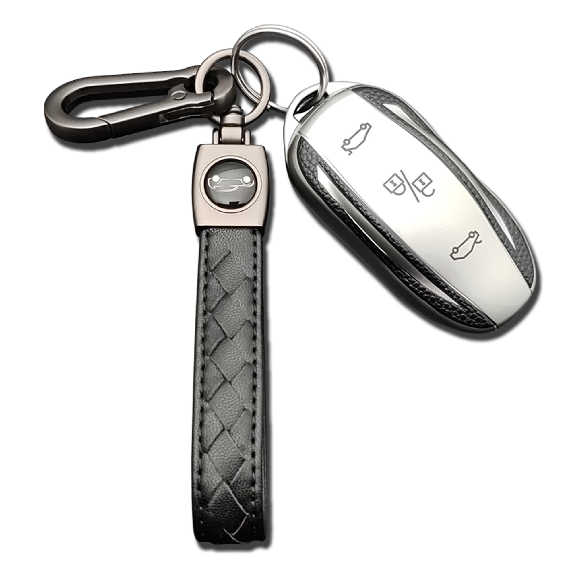 

TANDRIVE Key Fob Cover Holder for Tesla Model Y 3 (S X) Silver