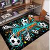 Alfombra de Terciopelo de Cristal Suave con Temática de Fútbol Impresión Personalizada de Nombre y Texto Alfombra de Suelo Antideslizante para Dormitorio Sala de Estar