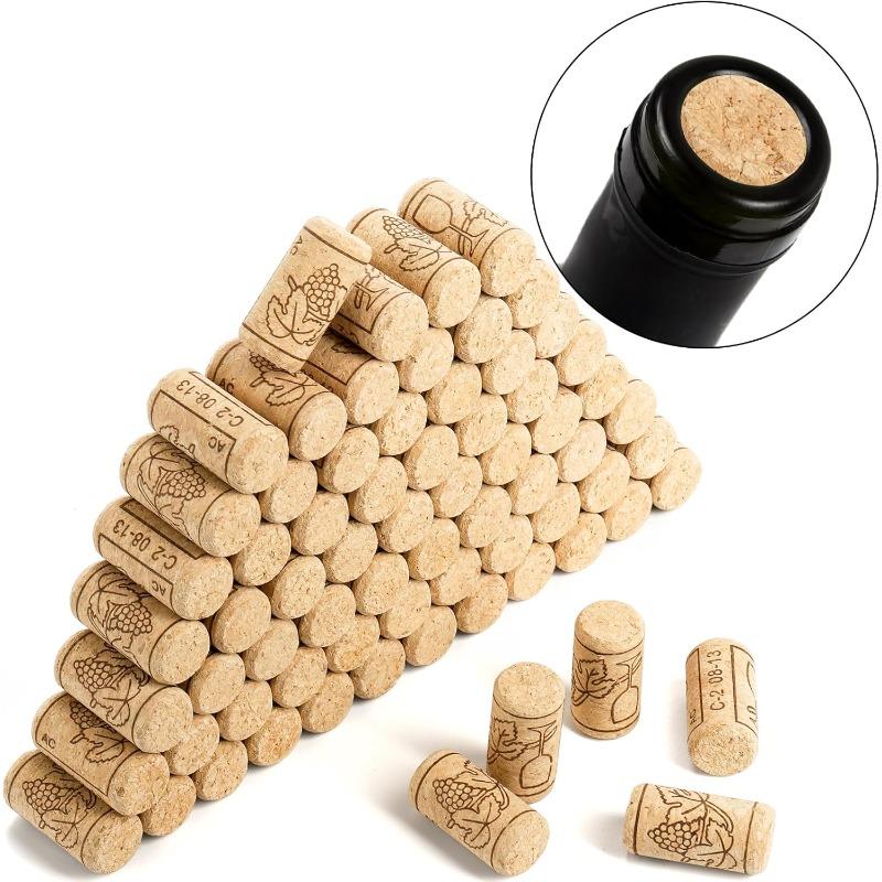 150 Pezzi Tappi di Sughero Naturali 44x22mm Tappi dritti Premium Tappi di Sughero di Legno Naturale Eccellenti per Vino in Bottiglia, Bottiglie di Birra, Bottiglie di Liquori Tappo