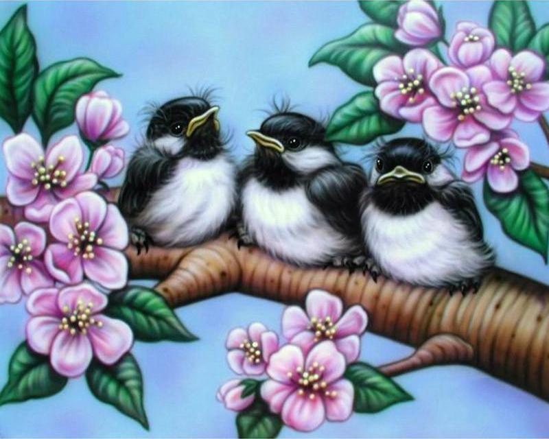 5D DIY Diamond Painting New Landscape Spring Rural House Diamond Embroidery Cross Stitch Flower Branches Dog Animal Rhinestones Mosaic Home Decor