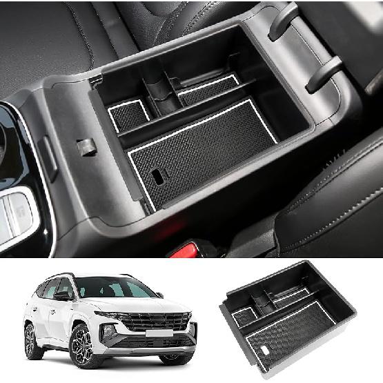 Center Console Organizer Compatible With 2025 2026 Hyundai Tucson SEL/SE Armrest Storage Box Armrest Console Organizer 2025 Tucson Accessories (ONLY