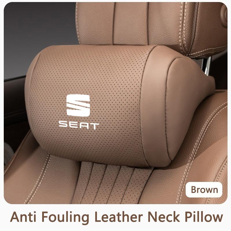 rlcp4 Car Headrest Pillow Provides Perfect Neck And Waist Support Comfortable Breathable For Seat FR Leon IBIZA Arona Arosa Ateca Exeo