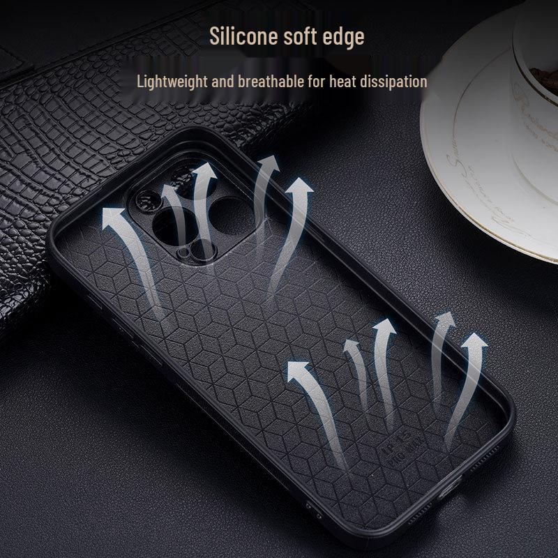 Xiaomi 17 Pro Max Leder-Textur Matt Handyhülle, Sturzfeste Schutzhülle